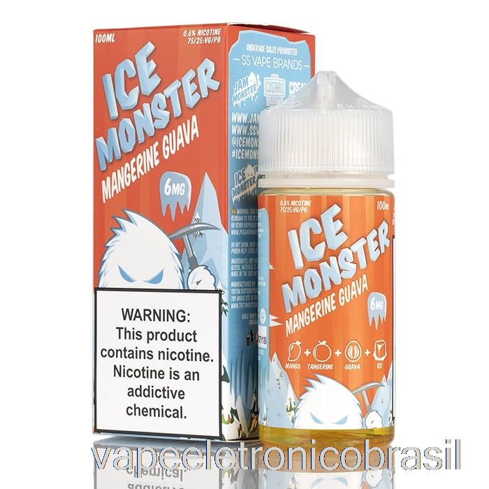 Vape Recarregável Gelo Manjericão Goiaba - Ice Monster - 100ml 0mg